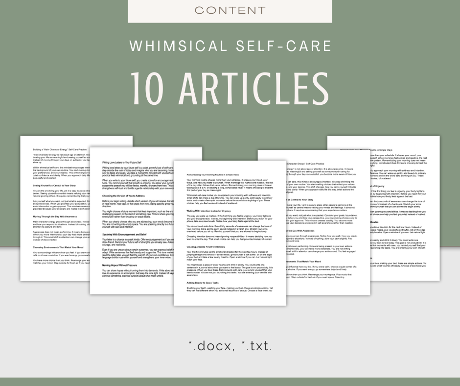 Whimsical Self-Care | Content & Journal Bundle
