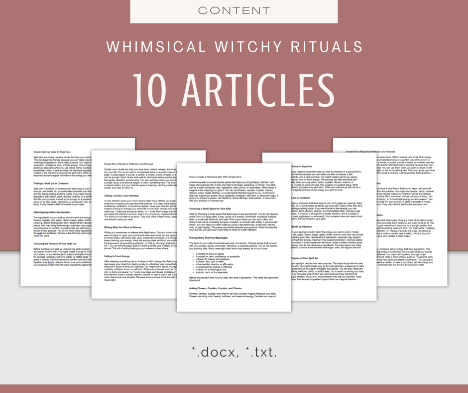 Whimsical Witchy Rituals | Content & Journal Bundle