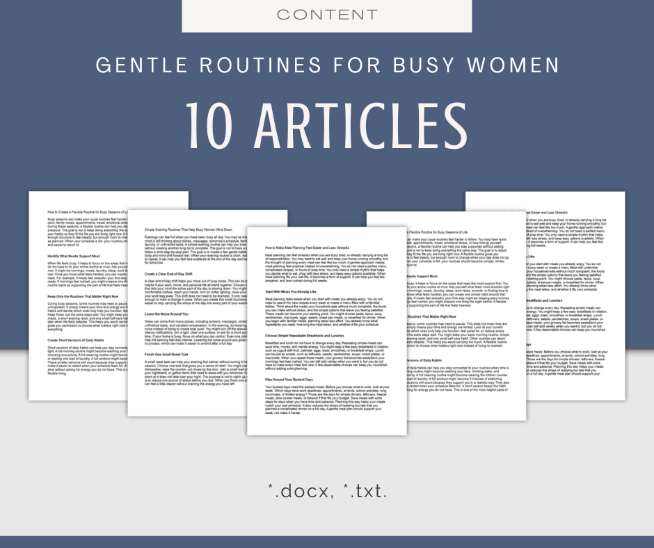 Gentle Routines For Busy Women | Content & Journal Bundle