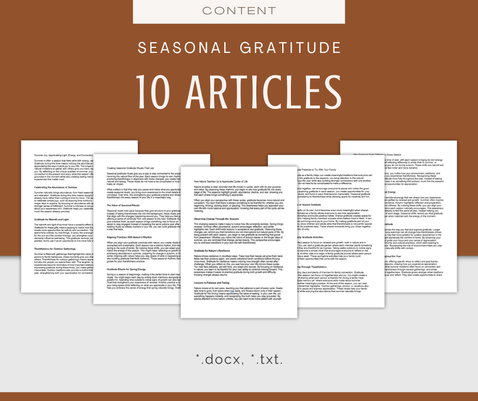 Seasonal Gratitude | Content & Journal Bundle