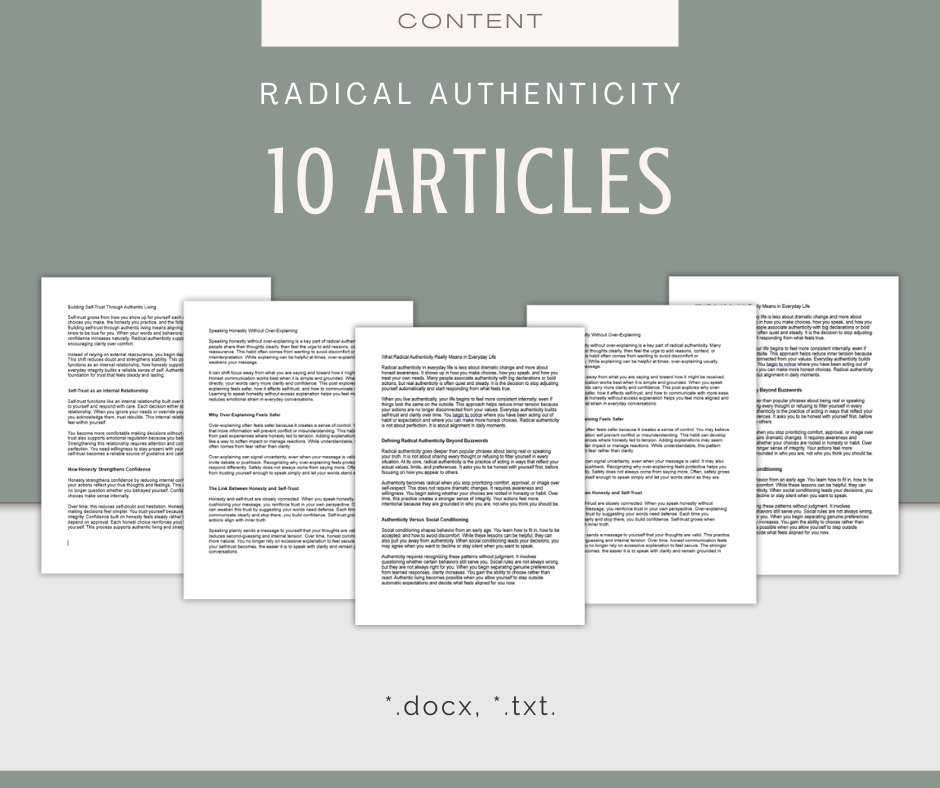 Radical Authenticity | Content & Journal Bundle