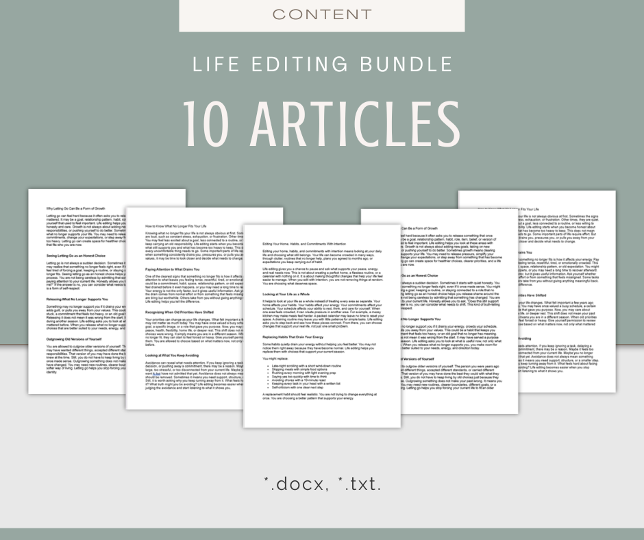 Life Editing | Content & Journal Bundle