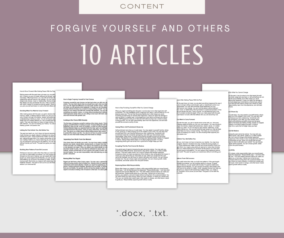 Forgive Yourself and Others | Content & Journal Bundle