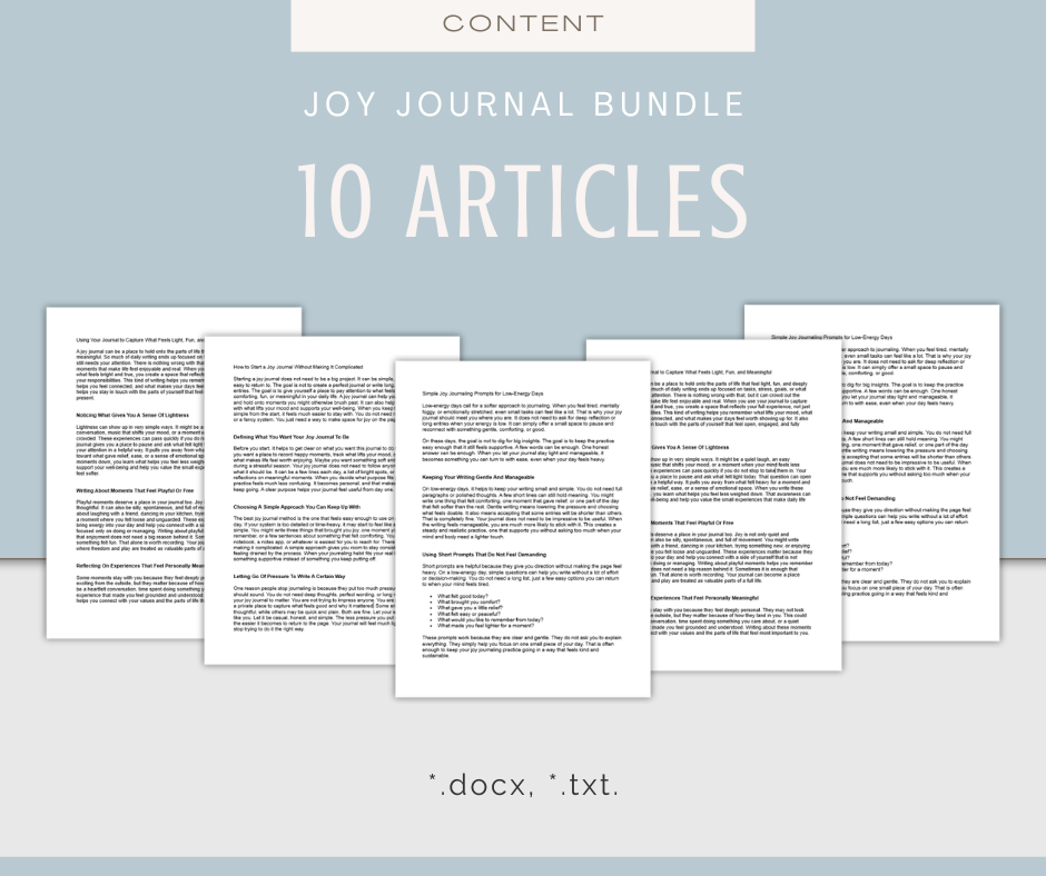 Joy Journal | Content & Journal Bundle