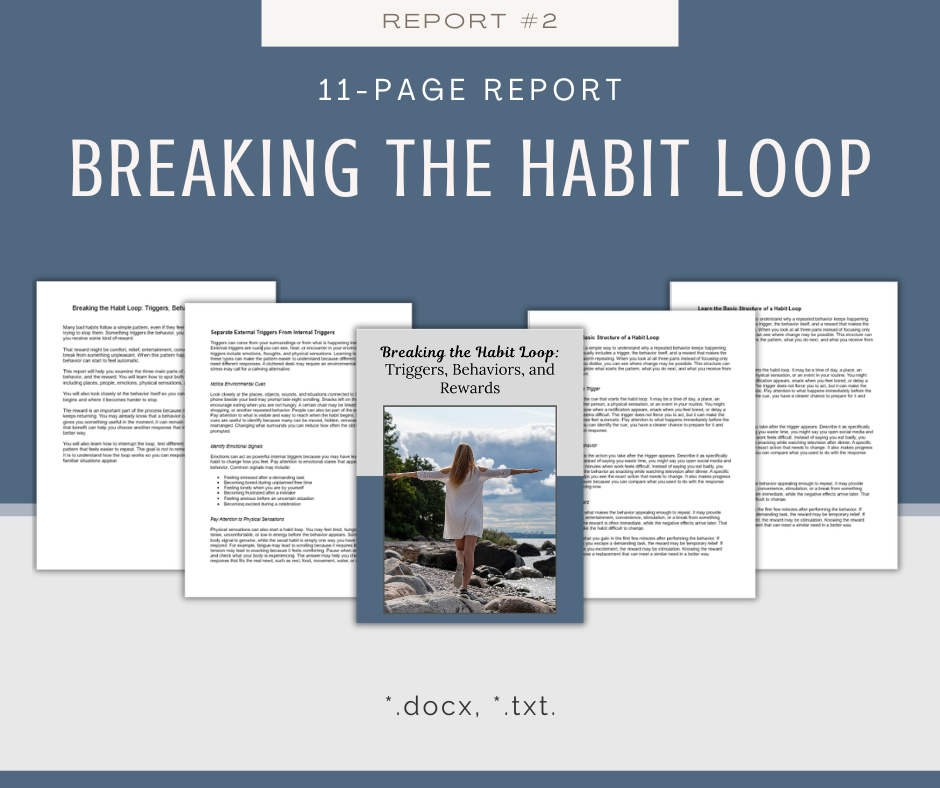 Breaking Bad Habits Reports | 5 Report Bundle
