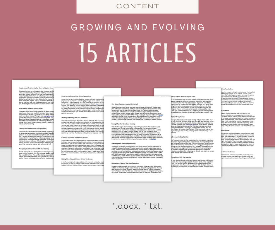 Growing and Evolving | Report & Articles Bundle