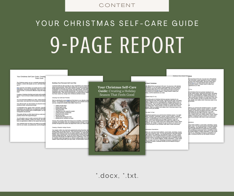 Christmas Self-Care | Content & Journal Bundle