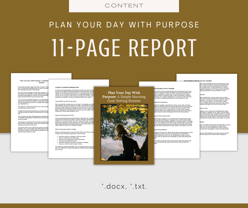 Morning Goals | Content & Journal Bundle