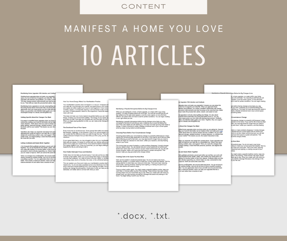 Manifest a Home You Love | Content & Journal Bundle