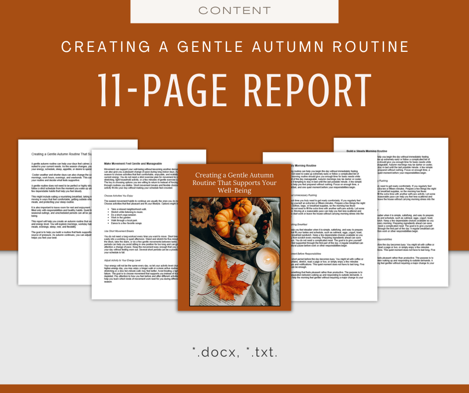 Autumn Self-Care | Content & Journal Bundle