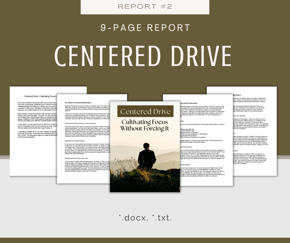 Mindful Momentum Reports | 5 Report Bundle