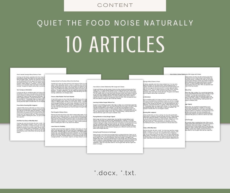 Quiet the Food Noise Naturally | Content & Journal Bundle