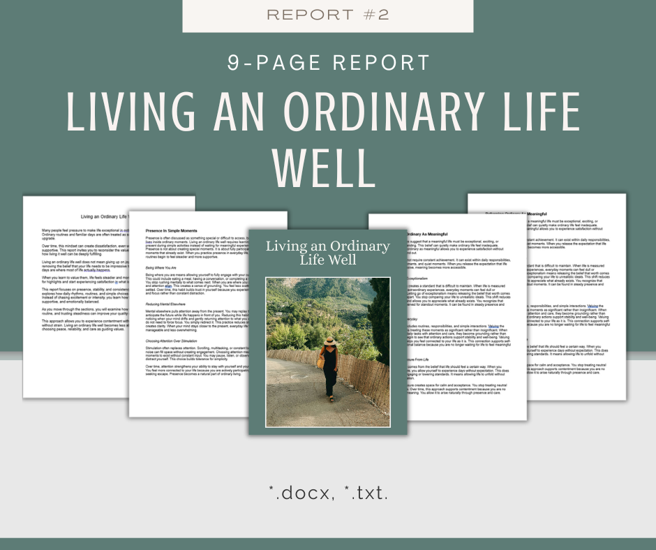 Lifestyle Maintenance Reports | 5 Report Bundle