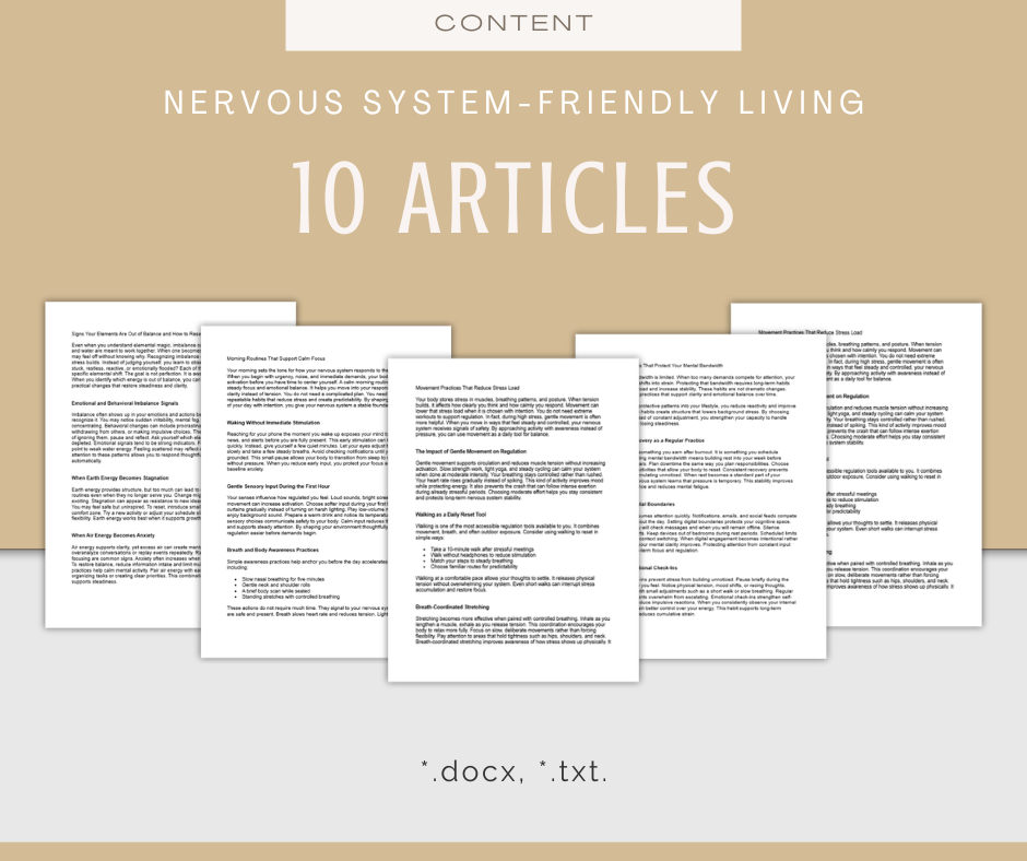 Nervous System-Friendly Living Bundle | Content & Journal Bundle