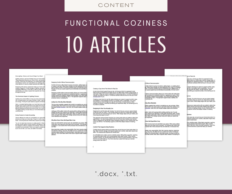 Functional Coziness | Content & Journal Bundle