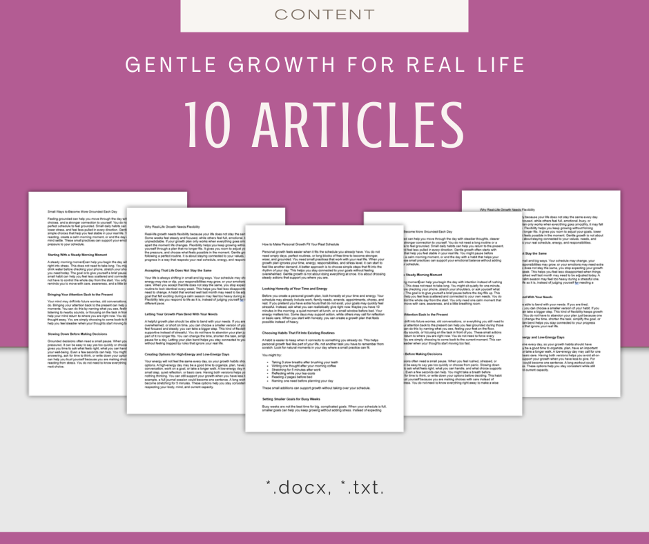 Gentle Growth For Real Life | Content & Journal Bundle