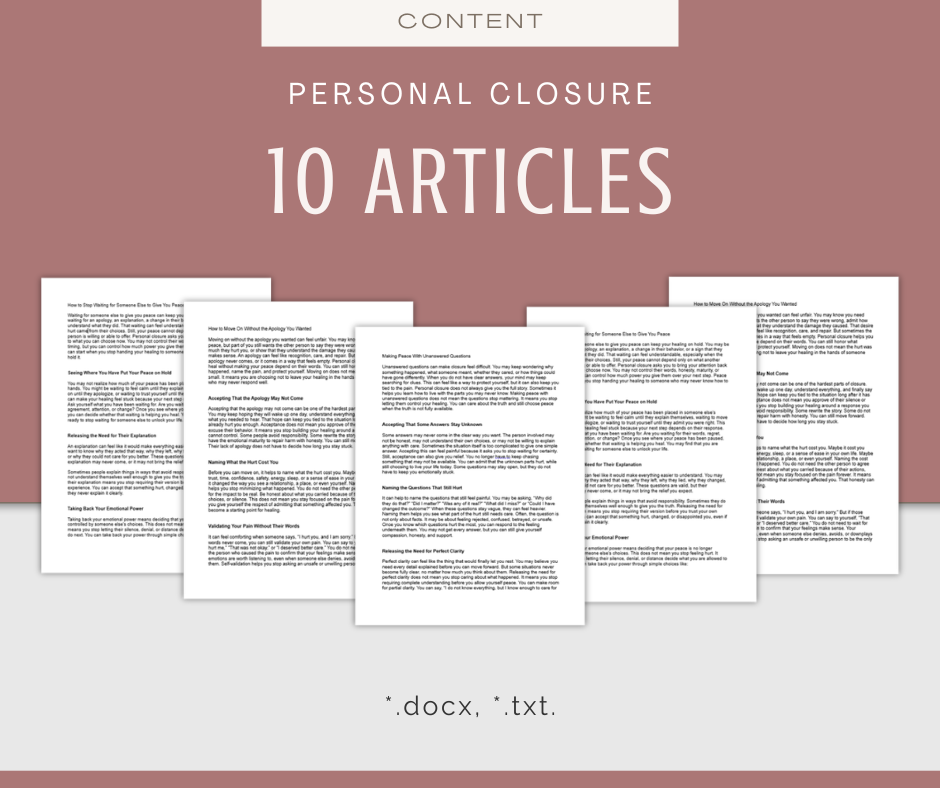 Personal Closure | Content & Journal Bundle