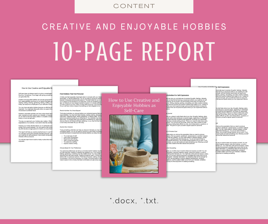 Hobbies For Healing | Content & Journal Bundle