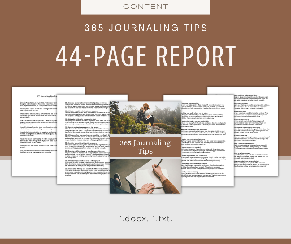365 Journaling Tips | Content Bundle