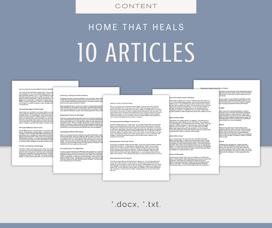 Home That Heals And Provides Comfort | Content & Journal Bundle