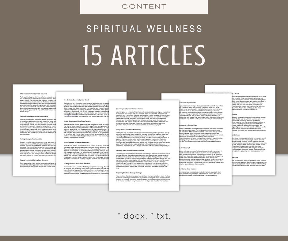 Spiritual Wellness | Report & Articles Bundle