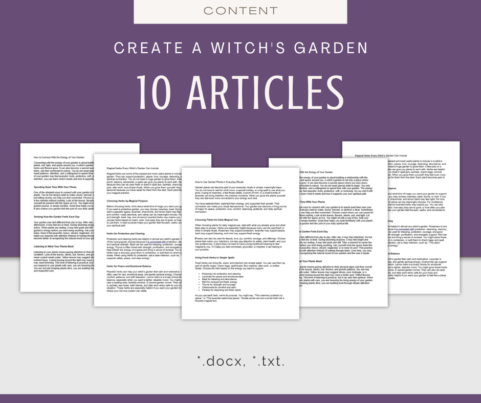 Create a Witch's Garden | Content & Journal Bundle