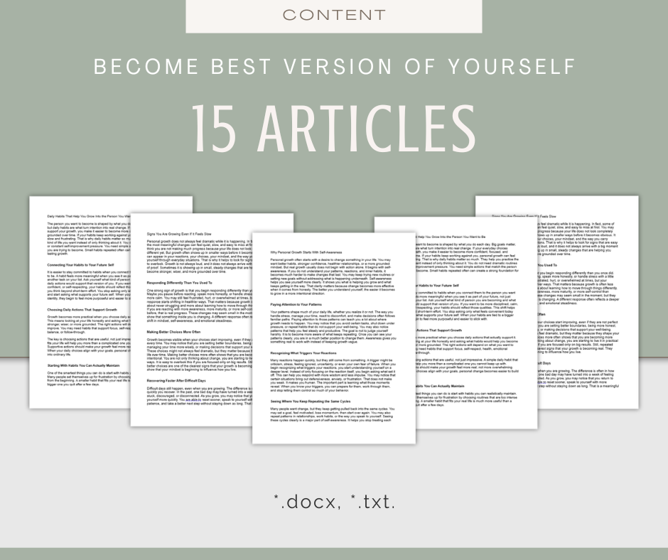 Become the Best Version of Yourself | Report & Articles Bundle