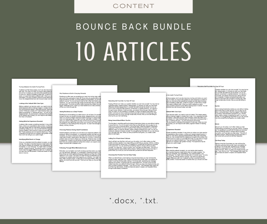 Bounce Back | Content & Journal Bundle