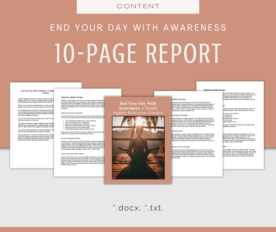 Evening Reflection | Content & Journal Bundle