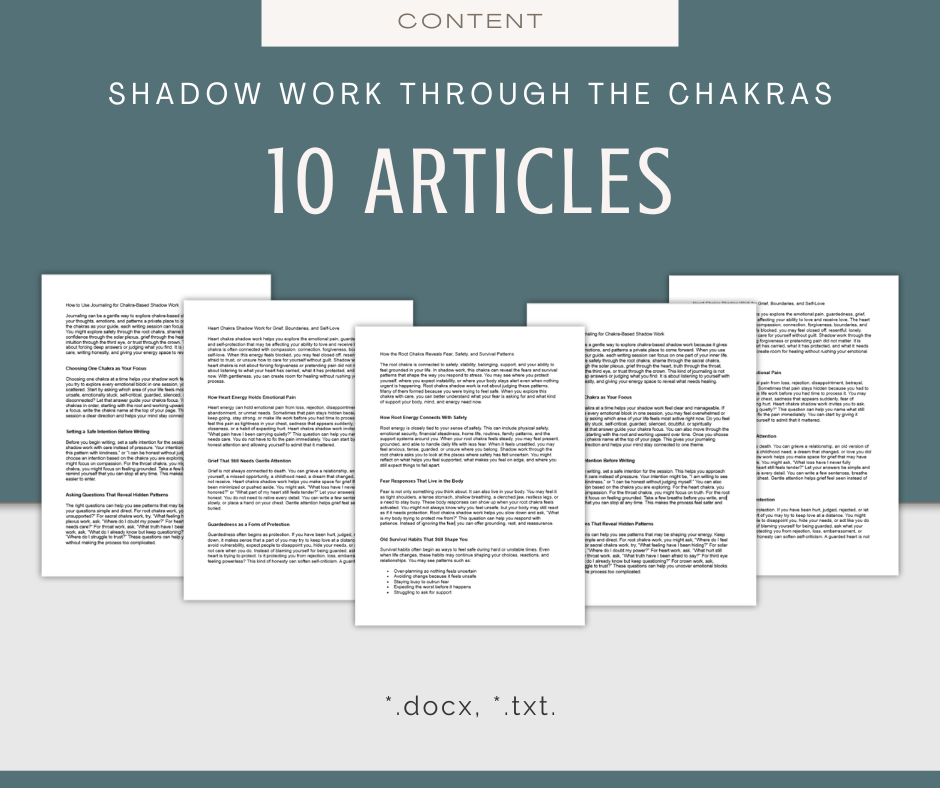 Shadow Work Through the Chakras | Content & Journal Bundle