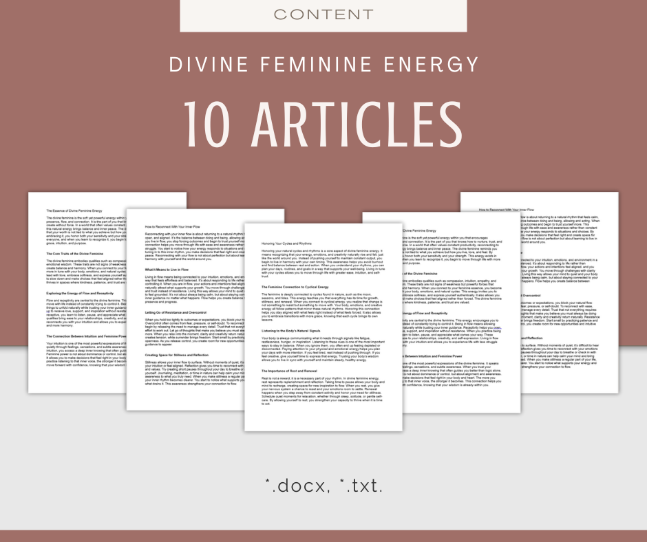 Divine Feminine Energy | Content & Journal Bundle