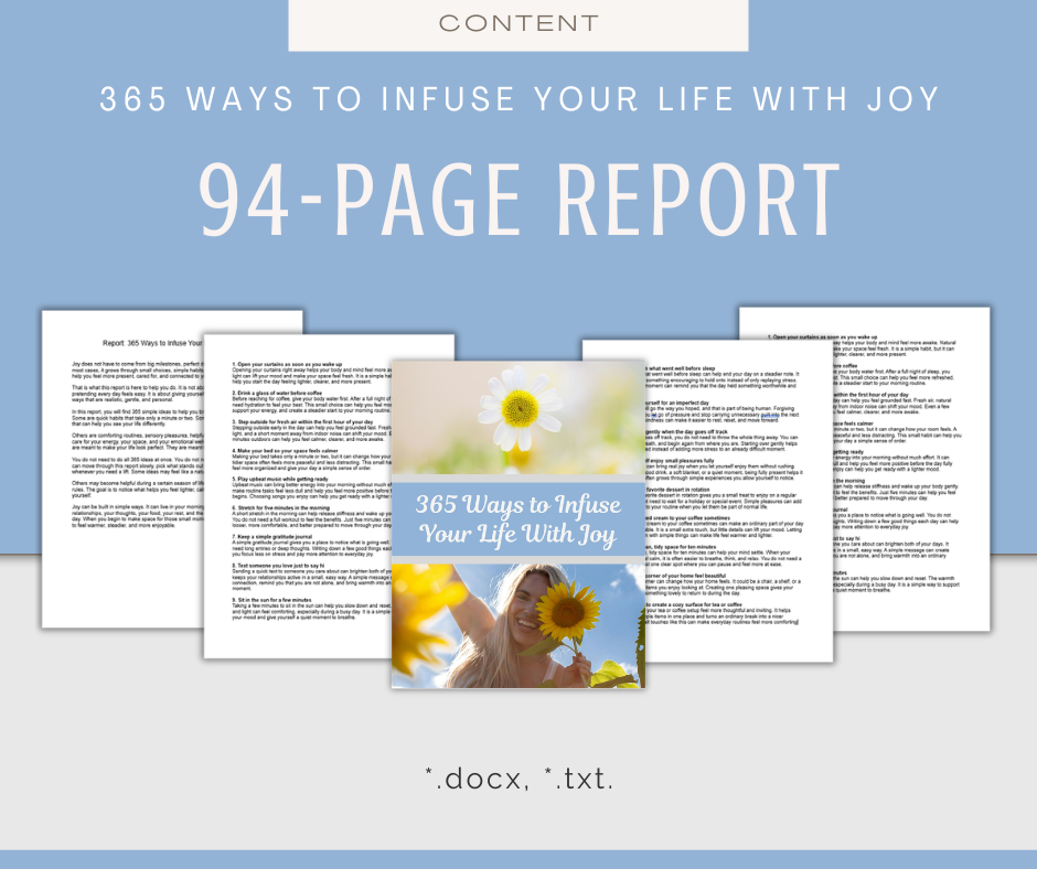 365 Ways to Infuse Your Life With Joy | Content Bundle