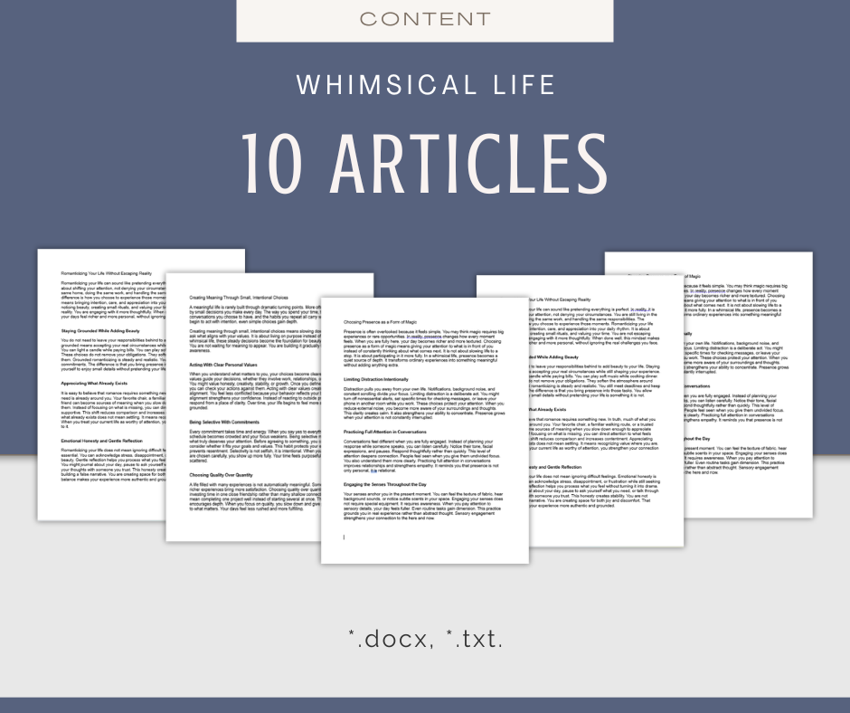 Whimsical Living | Content & Journal Bundle