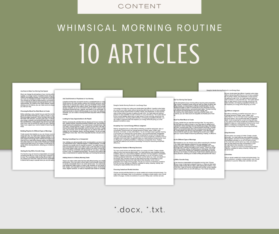 Whimsical Morning Routine | Content & Journal Bundle