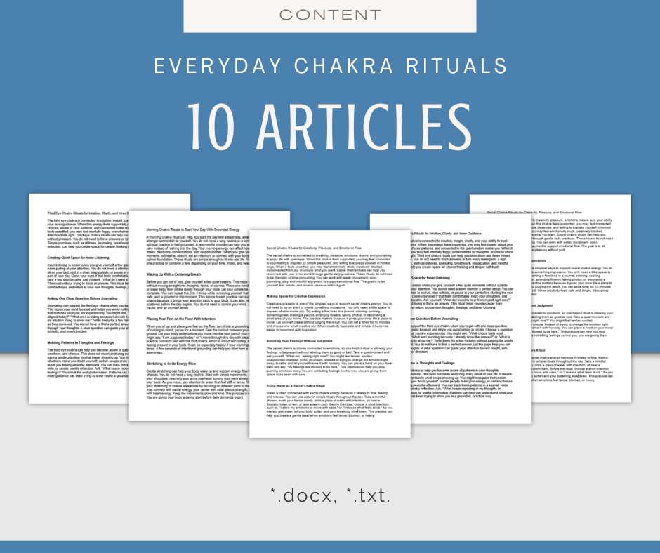 Everyday Chakra Rituals | Content & Journal Bundle