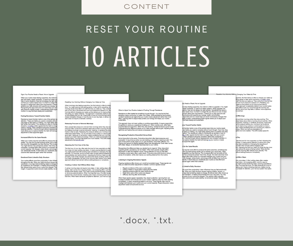 Reset Your Routine | Content & Journal Bundle