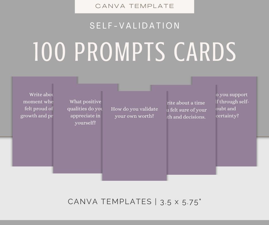 Self Validation Cards.pdf Self-Validation | Journal & Affirmations Bundle – Happy Healthy Content