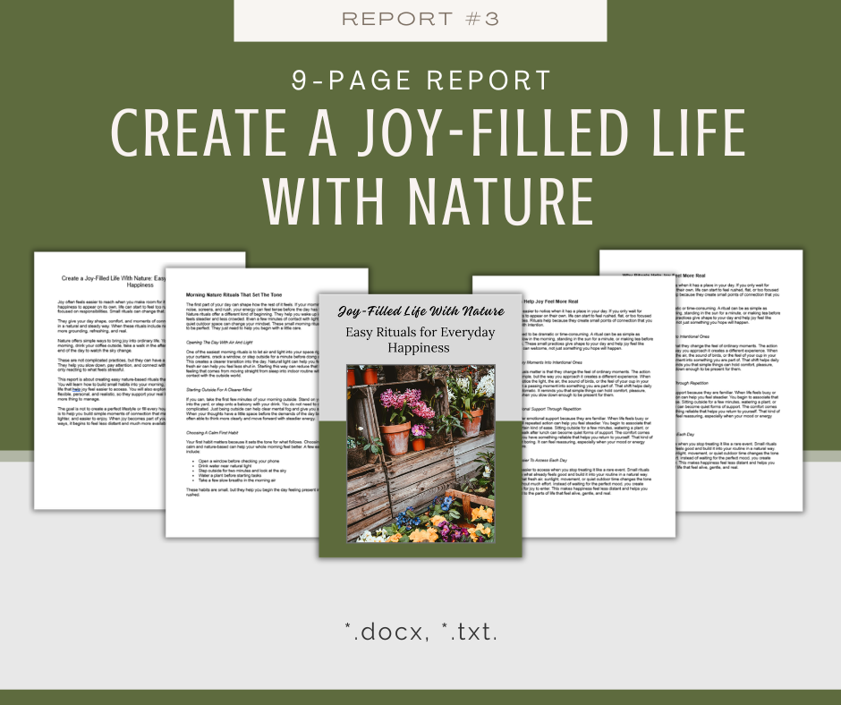 Nature For Everyday Joy | 5 Report Bundle
