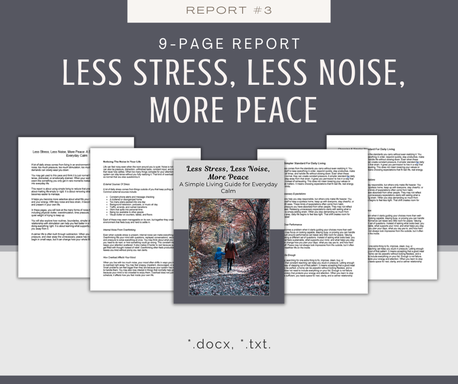 Calm Through Simplicity | 5 Report Bundle