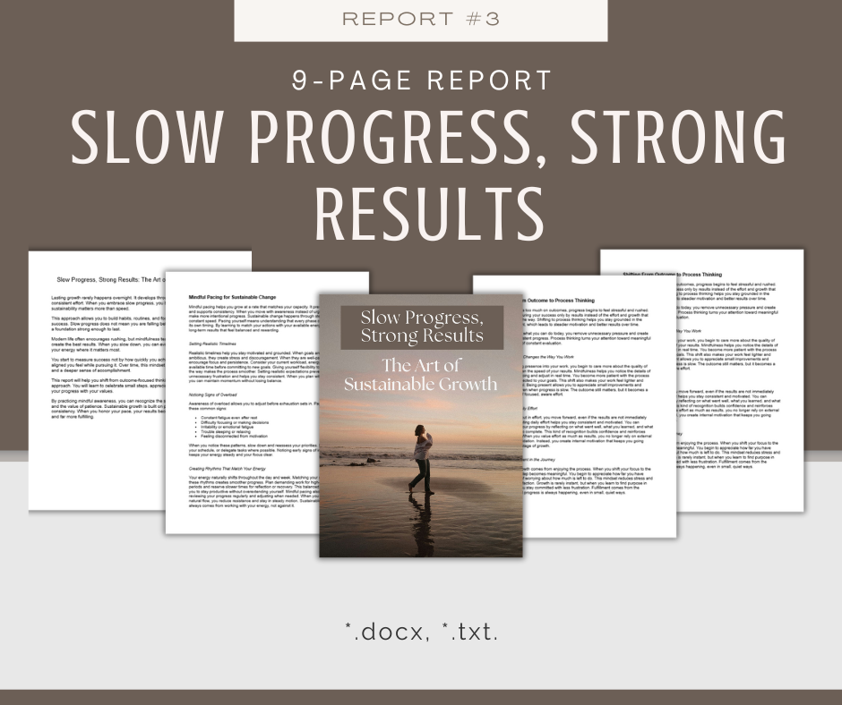 Mindful Momentum Reports | 5 Report Bundle