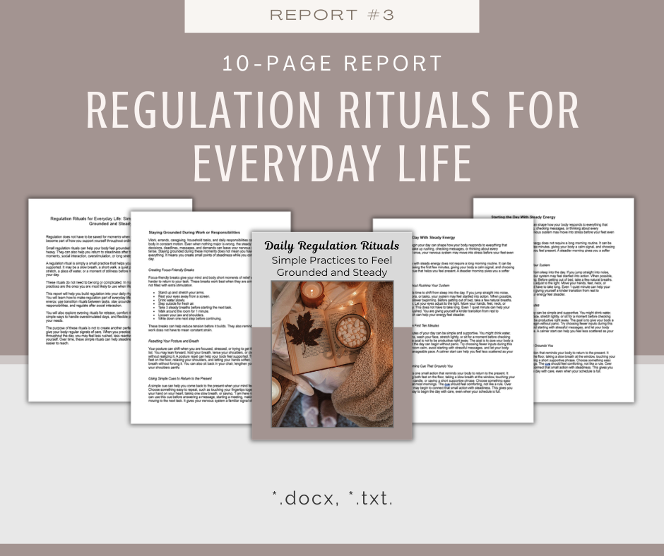 Calm Body Reset and Nervous System Safety | 5 Report Bundle