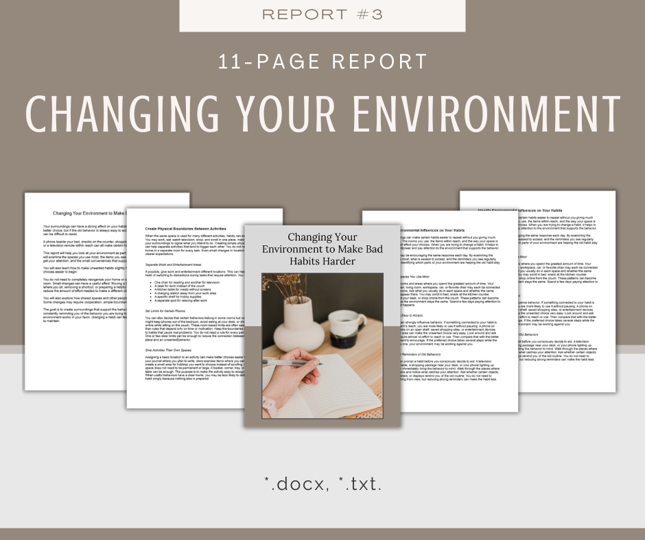 Breaking Bad Habits Reports | 5 Report Bundle
