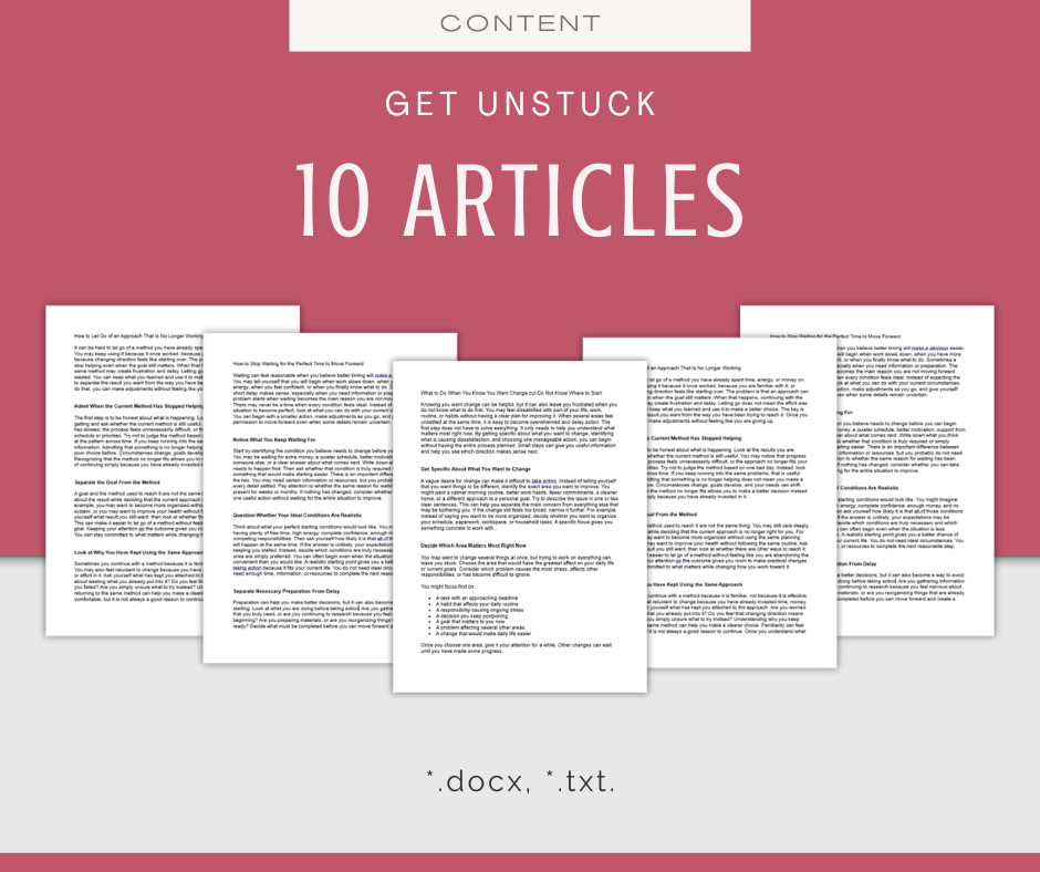 Get Unstuck | Content & Journal Bundle