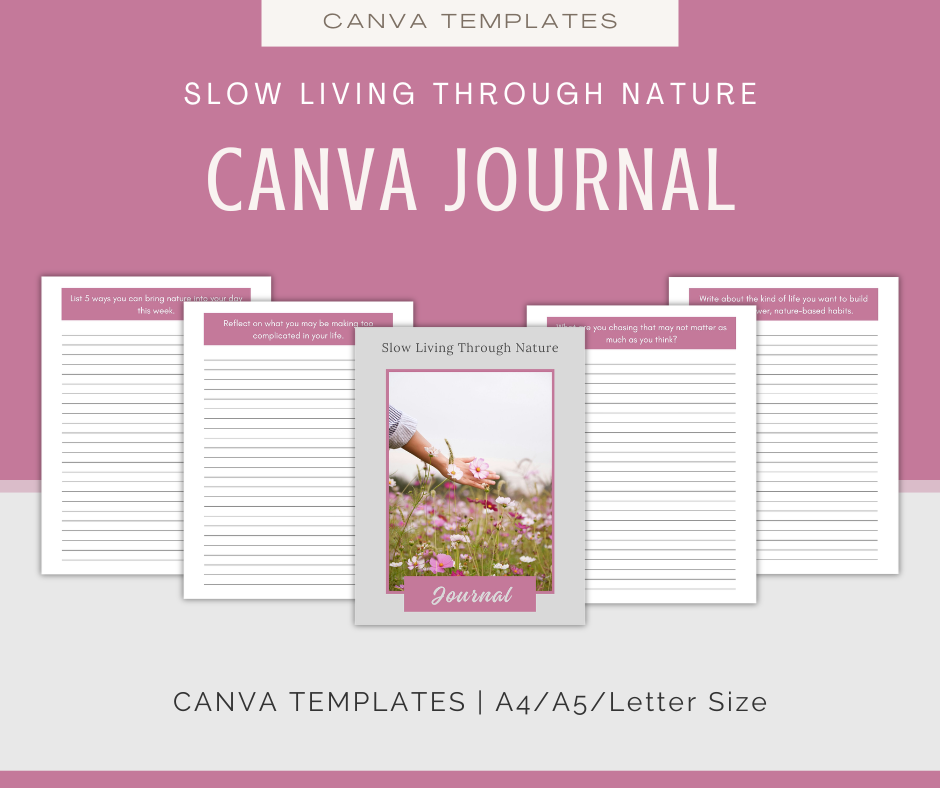 Slow Living Through Nature | Content & Journal Bundle