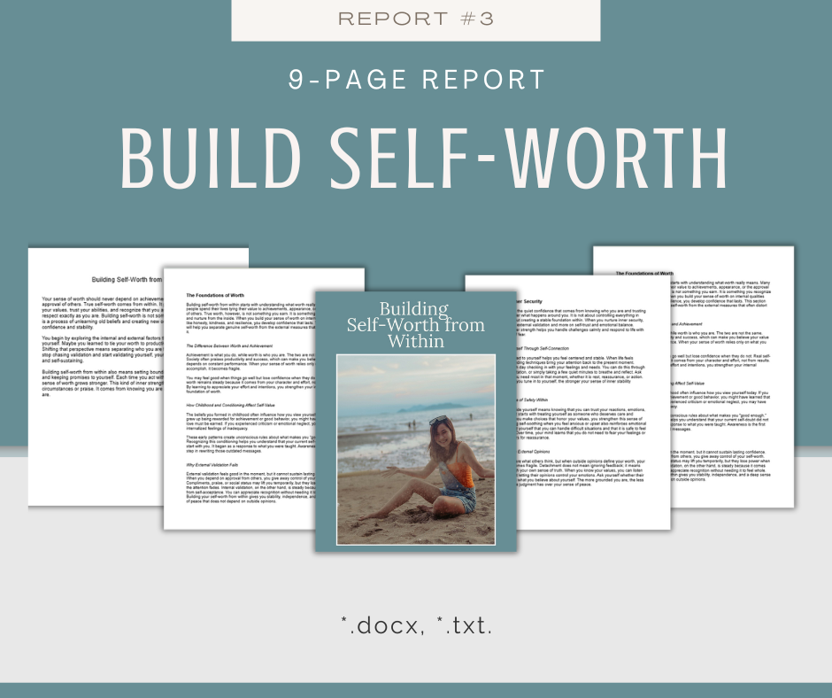 Self-Love Reports | 5 Report Bundle