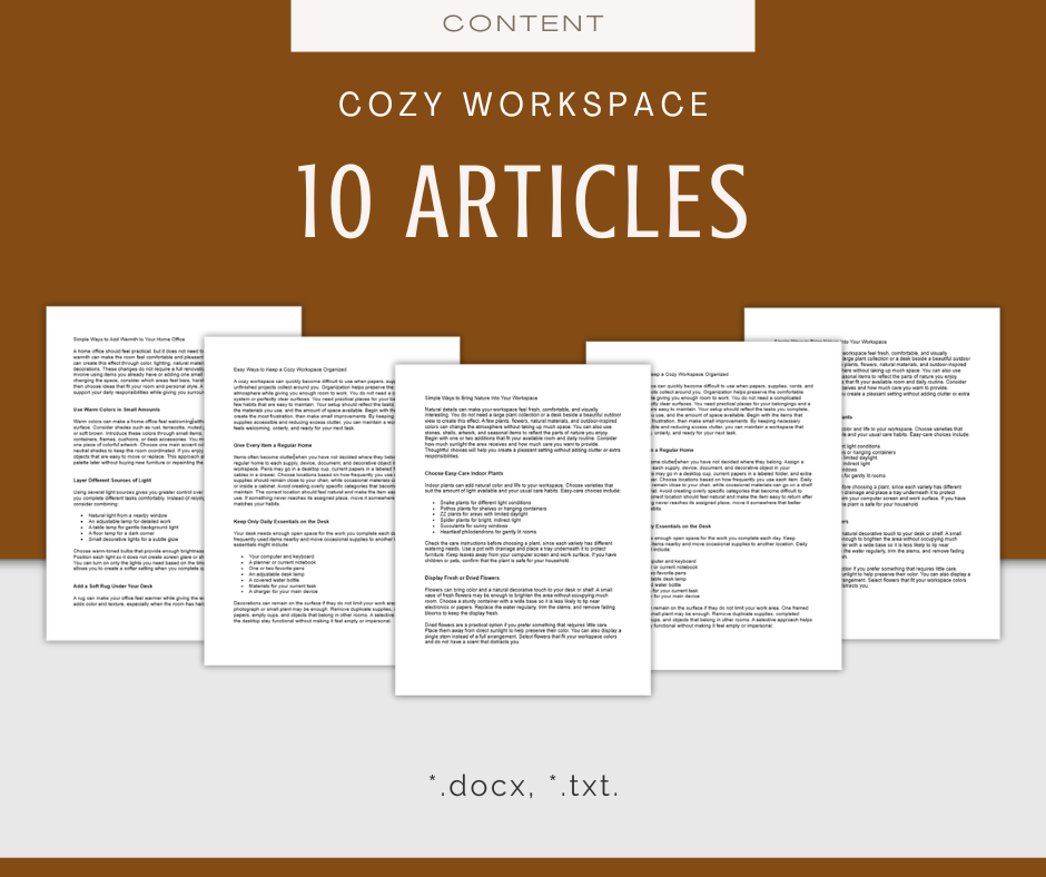 Cozy Workspace | Content & Journal Bundle