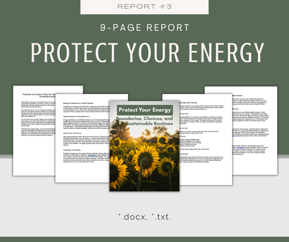 Reclaim Your Energy Reports | 5 Report Bundle
