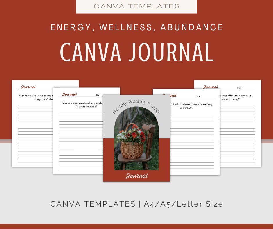 Energy, Wellness, and Abundance | Content & Journal Bundle