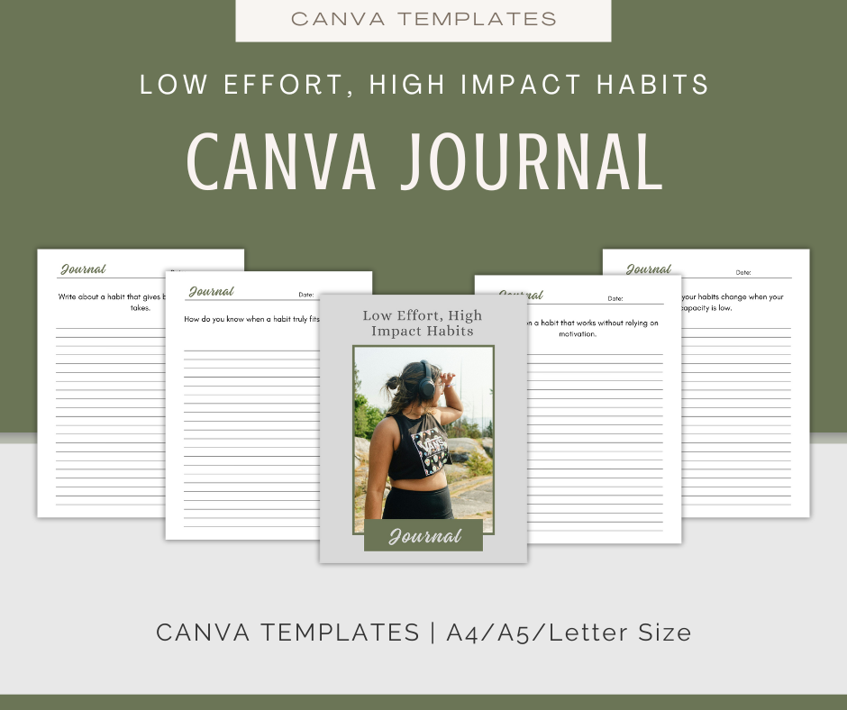 Low Effort, High Impact Habits | Content & Journal Bundle