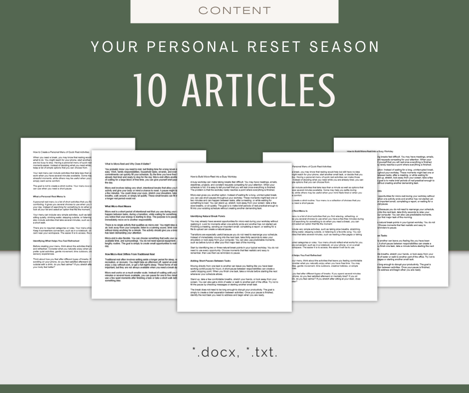 Micro-Rest | Content & Journal Bundle